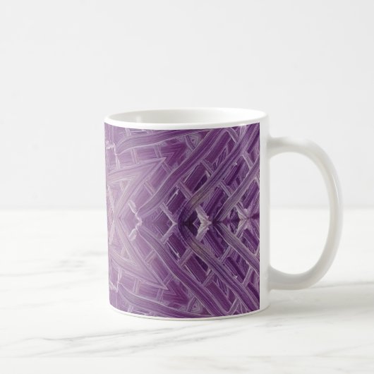 3A Einzigartiger Lila White Star Mandala Kaffeetasse (Rechts)