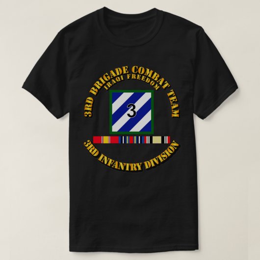 3BCT 3ID OIF w Svc Ribbons T-Shirt (Design vorne)