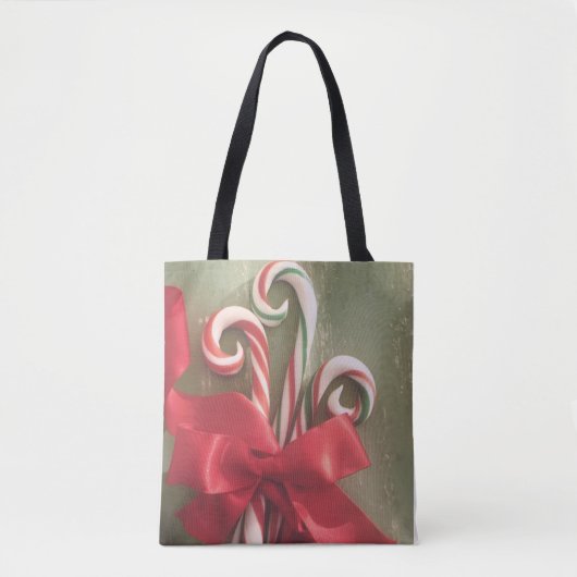 3Candy Canes Tote Bag Tasche (Vorderseite)