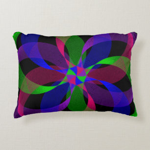 3D 2D Geometric Hybrid Accent Pillow Dekokissen