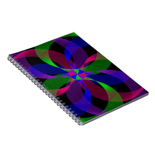 3D 2D Geometric Hybrid Spiral Notebook Notizblock (Rechte Seite)