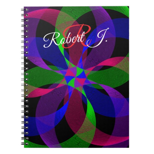 3D 2D geometrisches Hybrid-Spiralnotizbuch Notizblock (Vorderseite)