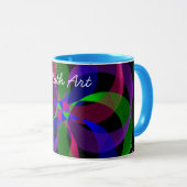 3D 2D Hybrid Geometric Coffee Tasse (VorderseiteRechts)