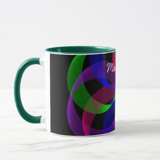 3D 2D Hybrid Geometric Coffee Tasse (Links)