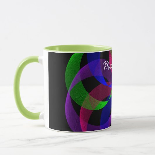 3D 2D Hybrid Geometric Coffee Tasse (Links)