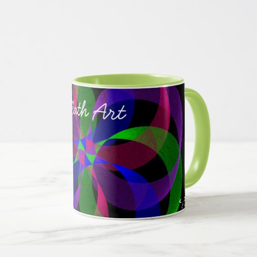 3D 2D Hybrid Geometric Coffee Tasse (VorderseiteRechts)