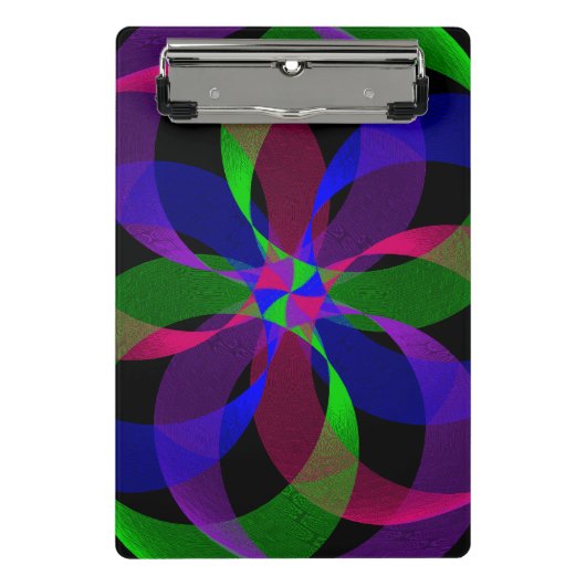 3D 2D Hybrid Geometric Mini Clipboard Klemmbrett (Vorderseite)