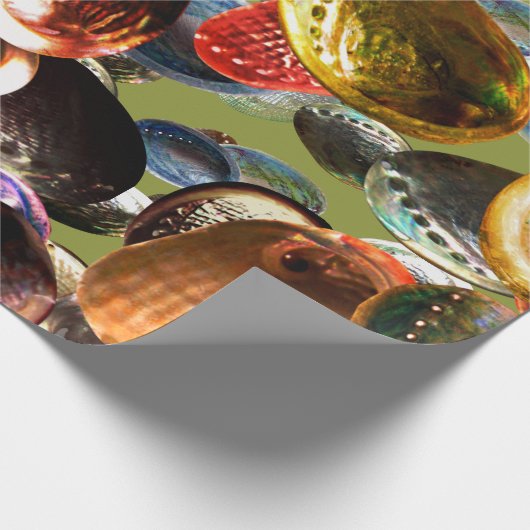 3D Abalone Colorful Seashell Geschenkpapier (Ecke)