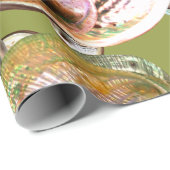 3D Abalone Colorful Seashell Geschenkpapier (Rolleneckpunkt)