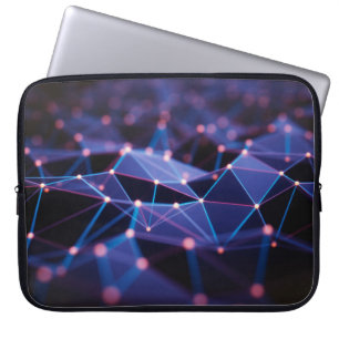 3D-Abbildung. Abstrakter Hintergrund, Verbindung Laptopschutzhülle