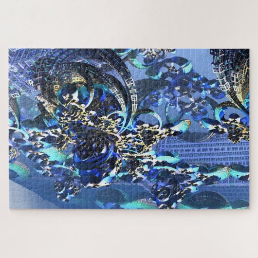 3D-Abbildung eines komplexen Fraktals Puzzle (Horizontal)