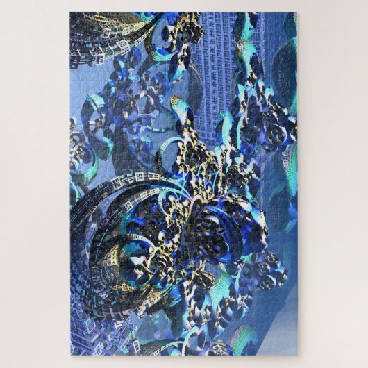 3D-Abbildung eines komplexen Fraktals Puzzle (Vertikal)