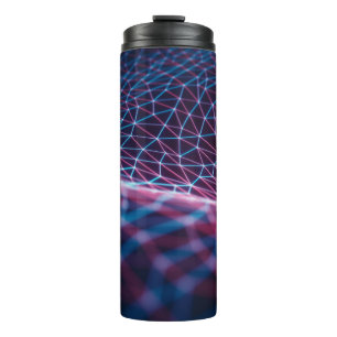 3D-Abbildung, geprägte Masche, die Praktikant dars Thermosbecher