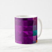 3D-Abbildung oder 3D-Darstellung Mosaikfarben Kaffeetasse (VorderseiteRechts)