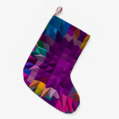 3D-Abbildung oder 3D-Darstellung Mosaikfarben Kleiner Weihnachtsstrumpf (Vorderansicht (hängend))