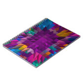 3D-Abbildung oder 3D-Darstellung Mosaikfarben Notizblock (Linke Seite)