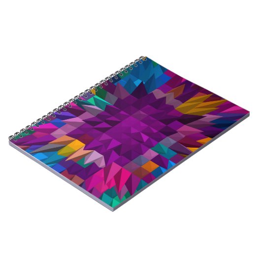 3D-Abbildung oder 3D-Darstellung Mosaikfarben Notizblock (Linke Seite)