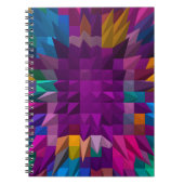 3D-Abbildung oder 3D-Darstellung Mosaikfarben Notizblock (Vorderseite)
