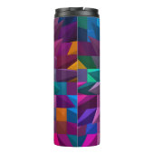 3D-Abbildung oder 3D-Darstellung Mosaikfarben Thermosbecher (Rückseite)