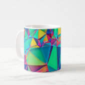 3D-Abbildung. Trendy abstrakter Hintergrund. Farbe Kaffeetasse (Vorderseite Links)