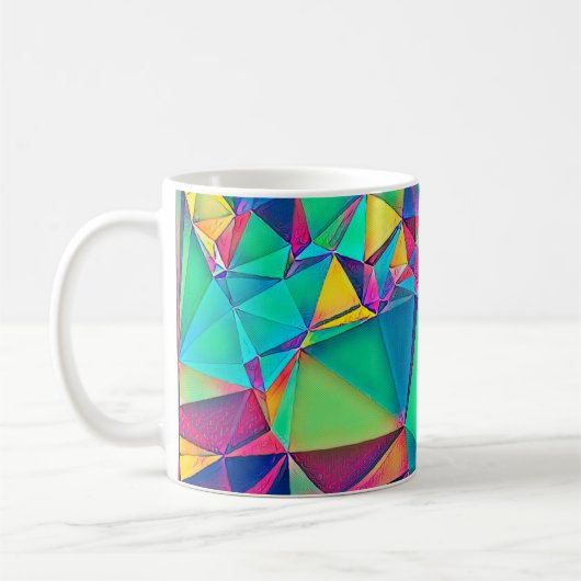 3D-Abbildung. Trendy abstrakter Hintergrund. Farbe Kaffeetasse (Links)