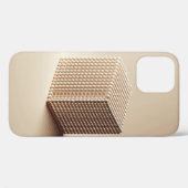 3D Abstract Spheres Cube - Minimalist Beige Phone  Case-Mate iPhone Hülle (Rückseite (Horizontal))