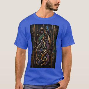 3D-Abstracte Kalligrafie mit wertvollen Edelsteine T-Shirt