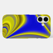3D Abstrakt in Gelbblau Case-Mate iPhone Hülle (Rückseite (Horizontal))
