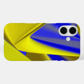 3D Abstrakt in Gelbblau Case-Mate iPhone Hülle (Rückseite (Horizontal))
