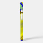 3D Abstrakt in Gelbblau Case-Mate iPhone Hülle (Rückseite / Links)