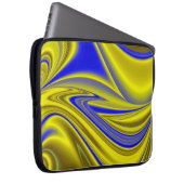 3D Abstrakt in Gelbblau Laptopschutzhülle (Vorne Rechts)
