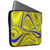 3D Abstrakt in Gelbblau Laptopschutzhülle (Vorne Rechts)