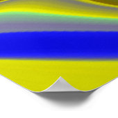 3D Abstrakt in Gelbblau Poster (Ecke)