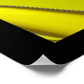 3D Abstrakt in Gelbblau Poster (Ecke)