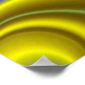 3D Abstrakt in Gelbblau Poster (Ecke)