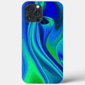 3D Abstrakt in grün blau lila Case-Mate iPhone Hülle (Rückseite)