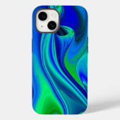 3D Abstrakt in grün blau lila Case-Mate iPhone Hülle (Rückseite)
