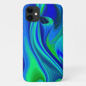 3D Abstrakt in grün blau lila Case-Mate iPhone Hülle (Rückseite)