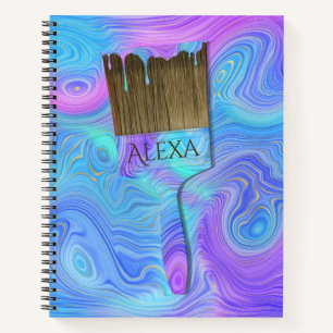 3D Abstrakt Paint Brush Notizblock