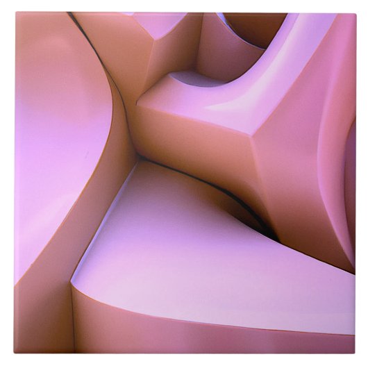 3D abstrakt rosa Kachel (Vorderseite)
