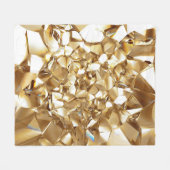 3D-abstrakte Kristall-Goldstruktur. Fleecedecke (Vorderseite (Horizontal))
