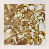 3D-abstrakte Kristall-Goldstruktur. Puzzle (Horizontal)