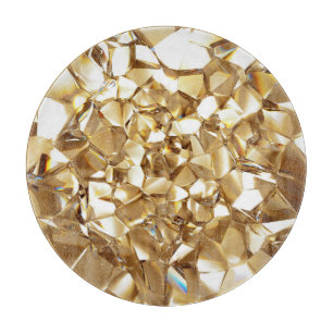 3D-abstrakte Kristall-Goldstruktur. Schneidebrett