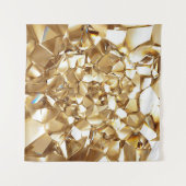 3D-abstrakte Kristall-Goldstruktur. Wandteppich (Vorderseite (Horizontal))