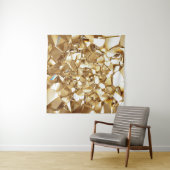 3D-abstrakte Kristall-Goldstruktur. Wandteppich (Beispiel (Horizontal))