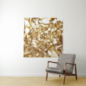3D-abstrakte Kristall-Goldstruktur. Wandteppich (Beispiel)
