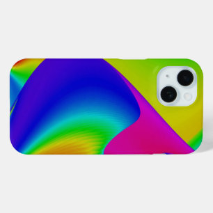 3D Abstrakte Regenbogenkunst iPhone 15 Hülle