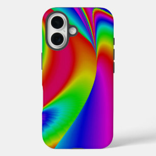 3D Abstrakte Regenbogenkunst iPhone 16 Hülle