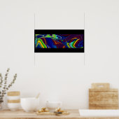 3D Abstrakte Regenbogenkunst Poster (Küche)