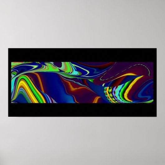 3D Abstrakte Regenbogenkunst Poster (Vorne)
